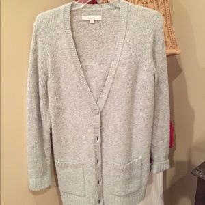 Gray Loft Cardigan Sweater